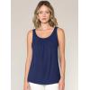 imageLock and Love Womens Summer Sleeveless Pleated Back Closure Casual Tank TopsWt2315navy