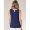 imageLock and Love Womens Summer Sleeveless Pleated Back Closure Casual Tank TopsWt2315navy