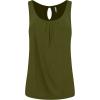 imageLock and Love Womens Summer Sleeveless Pleated Back Closure Casual Tank TopsWt2315olive