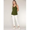 imageLock and Love Womens Summer Sleeveless Pleated Back Closure Casual Tank TopsWt2315olive