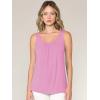 imageLock and Love Womens Summer Sleeveless Pleated Back Closure Casual Tank TopsWt2315pink