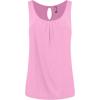 imageLock and Love Womens Summer Sleeveless Pleated Back Closure Casual Tank TopsWt2315pink