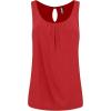 imageLock and Love Womens Summer Sleeveless Pleated Back Closure Casual Tank TopsWt2315red