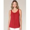 imageLock and Love Womens Summer Sleeveless Pleated Back Closure Casual Tank TopsWt2315red