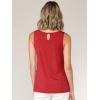 imageLock and Love Womens Summer Sleeveless Pleated Back Closure Casual Tank TopsWt2315red