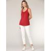 imageLock and Love Womens Summer Sleeveless Pleated Back Closure Casual Tank TopsWt2315red