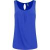 imageLock and Love Womens Summer Sleeveless Pleated Back Closure Casual Tank TopsWt2315royalbrite