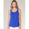 imageLock and Love Womens Summer Sleeveless Pleated Back Closure Casual Tank TopsWt2315royalbrite