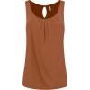 imageLock and Love Womens Summer Sleeveless Pleated Back Closure Casual Tank TopsWt2315rust