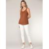 imageLock and Love Womens Summer Sleeveless Pleated Back Closure Casual Tank TopsWt2315rust
