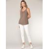 imageLock and Love Womens Summer Sleeveless Pleated Back Closure Casual Tank TopsWt2315taupe