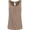imageLock and Love Womens Summer Sleeveless Pleated Back Closure Casual Tank TopsWt2315taupe