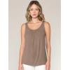 imageLock and Love Womens Summer Sleeveless Pleated Back Closure Casual Tank TopsWt2315taupe