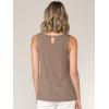 imageLock and Love Womens Summer Sleeveless Pleated Back Closure Casual Tank TopsWt2315taupe