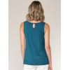 imageLock and Love Womens Summer Sleeveless Pleated Back Closure Casual Tank TopsWt2315teal