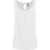 imageLock and Love Womens Summer Sleeveless Pleated Back Closure Casual Tank TopsWt2315white