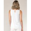 imageLock and Love Womens Summer Sleeveless Pleated Back Closure Casual Tank TopsWt2315white