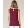 imageLock and Love Womens Summer Sleeveless Pleated Back Closure Casual Tank TopsWt2315wine