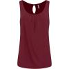imageLock and Love Womens Summer Sleeveless Pleated Back Closure Casual Tank TopsWt2315wine