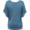imageLock and Love Womens Versatile Casual Short Sleeve Dolman Top  Loose Fit Boat Neck ampamp VNeck TShirtBlue