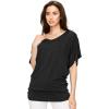 imageLock and Love Womens Versatile Casual Short Sleeve Dolman Top  Loose Fit Boat Neck ampamp VNeck TShirtWt1038black