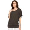 imageLock and Love Womens Versatile Casual Short Sleeve Dolman Top  Loose Fit Boat Neck ampamp VNeck TShirtWt1038brown