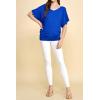 imageLock and Love Womens Versatile Casual Short Sleeve Dolman Top  Loose Fit Boat Neck ampamp VNeck TShirtWt1038cobaltblue