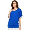 imageLock and Love Womens Versatile Casual Short Sleeve Dolman Top  Loose Fit Boat Neck ampamp VNeck TShirtWt1038cobaltblue