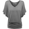 imageLock and Love Womens Versatile Casual Short Sleeve Dolman Top  Loose Fit Boat Neck ampamp VNeck TShirtWt1038hdg