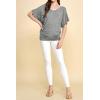 imageLock and Love Womens Versatile Casual Short Sleeve Dolman Top  Loose Fit Boat Neck ampamp VNeck TShirtWt1038heathergrey