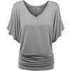 imageLock and Love Womens Versatile Casual Short Sleeve Dolman Top  Loose Fit Boat Neck ampamp VNeck TShirtWt1038heathergrey