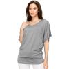 imageLock and Love Womens Versatile Casual Short Sleeve Dolman Top  Loose Fit Boat Neck ampamp VNeck TShirtWt1038heathergrey