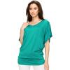 imageLock and Love Womens Versatile Casual Short Sleeve Dolman Top  Loose Fit Boat Neck ampamp VNeck TShirtWt1038jade