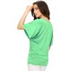 imageLock and Love Womens Versatile Casual Short Sleeve Dolman Top  Loose Fit Boat Neck ampamp VNeck TShirtWt1038mint