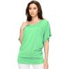 imageLock and Love Womens Versatile Casual Short Sleeve Dolman Top  Loose Fit Boat Neck ampamp VNeck TShirtWt1038mint