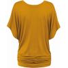 imageLock and Love Womens Versatile Casual Short Sleeve Dolman Top  Loose Fit Boat Neck ampamp VNeck TShirtWt1038mustard