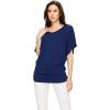 imageLock and Love Womens Versatile Casual Short Sleeve Dolman Top  Loose Fit Boat Neck ampamp VNeck TShirtWt1038navy