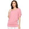 imageLock and Love Womens Versatile Casual Short Sleeve Dolman Top  Loose Fit Boat Neck ampamp VNeck TShirtWt1038pink