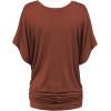 imageLock and Love Womens Versatile Casual Short Sleeve Dolman Top  Loose Fit Boat Neck ampamp VNeck TShirtWt1038rust