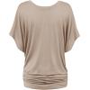 imageLock and Love Womens Versatile Casual Short Sleeve Dolman Top  Loose Fit Boat Neck ampamp VNeck TShirtWt1038taupe