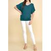 imageLock and Love Womens Versatile Casual Short Sleeve Dolman Top  Loose Fit Boat Neck ampamp VNeck TShirtWt1038teal