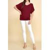 imageLock and Love Womens Versatile Casual Short Sleeve Dolman Top  Loose Fit Boat Neck ampamp VNeck TShirtWt1038wine