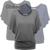 imageLock and Love Womens Versatile Casual Short Sleeve Dolman Top  Loose Fit Boat Neck ampamp VNeck TShirtWt742bcn