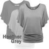 imageLock and Love Womens Versatile Casual Short Sleeve Dolman Top  Loose Fit Boat Neck ampamp VNeck TShirtWt742bgw