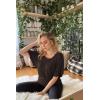 imageLock and Love Womens Versatile Casual Short Sleeve Dolman Top  Loose Fit Boat Neck ampamp VNeck TShirtWt742brown