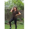 imageLock and Love Womens Versatile Casual Short Sleeve Dolman Top  Loose Fit Boat Neck ampamp VNeck TShirtWt742brown