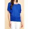 imageLock and Love Womens Versatile Casual Short Sleeve Dolman Top  Loose Fit Boat Neck ampamp VNeck TShirtWt742cobaltblue