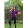 imageLock and Love Womens Versatile Casual Short Sleeve Dolman Top  Loose Fit Boat Neck ampamp VNeck TShirtWt742darkpurple