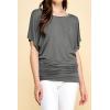 imageLock and Love Womens Versatile Casual Short Sleeve Dolman Top  Loose Fit Boat Neck ampamp VNeck TShirtWt742hdg