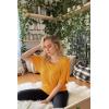 imageLock and Love Womens Versatile Casual Short Sleeve Dolman Top  Loose Fit Boat Neck ampamp VNeck TShirtWt742mustard